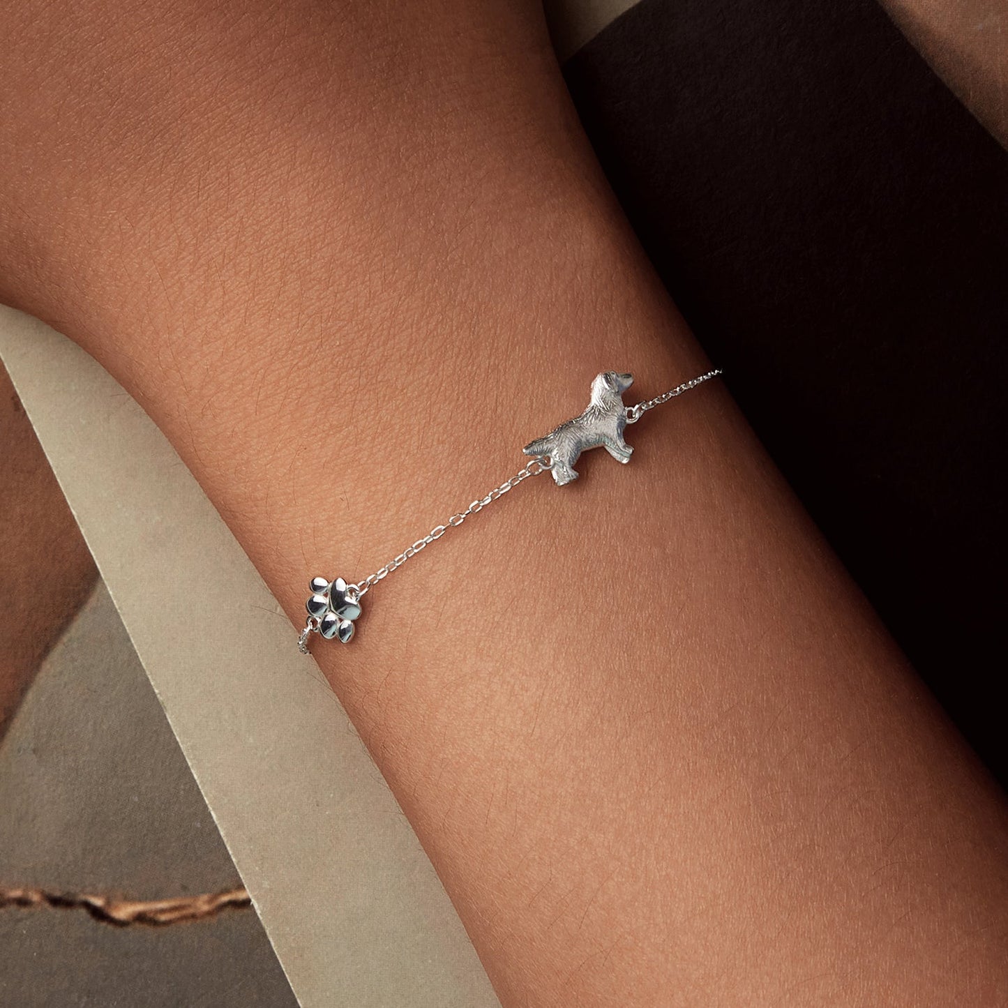 925 Sterling Silver & Plated White Gold Bracelet 15+6cm for Women