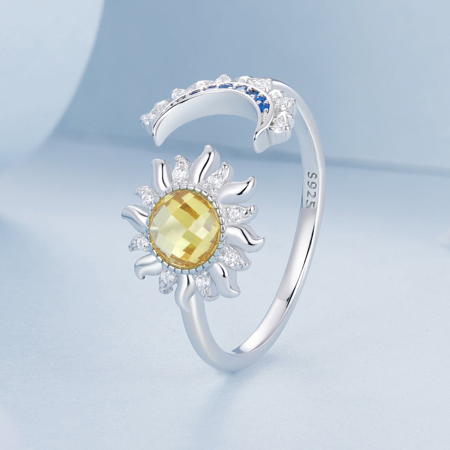 925 Sterling Silver Pavé CZ White Gold Plated Ring for Women