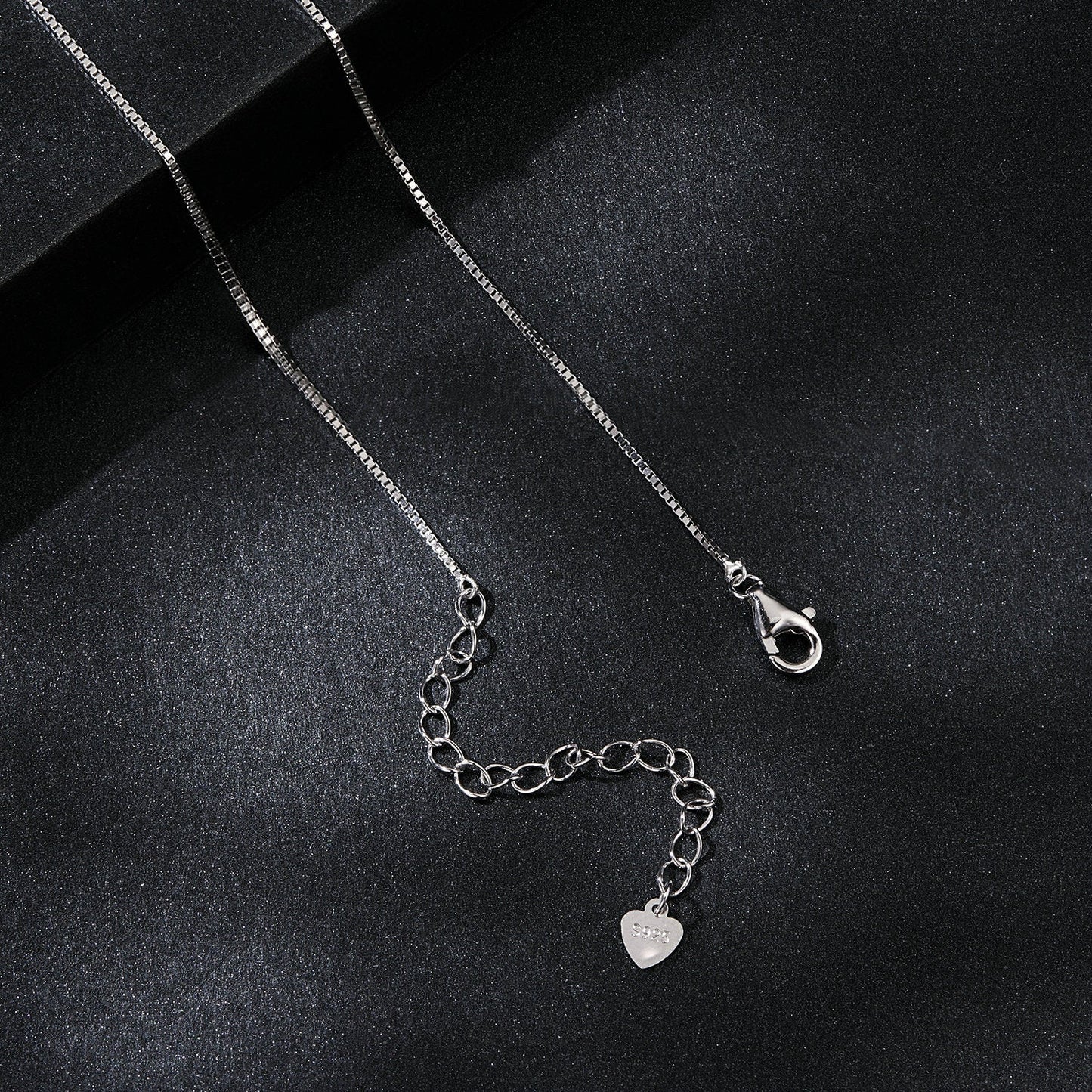 925 Sterling Silver 6.5mm Moissanite Necklace with Pavé Setting for Women