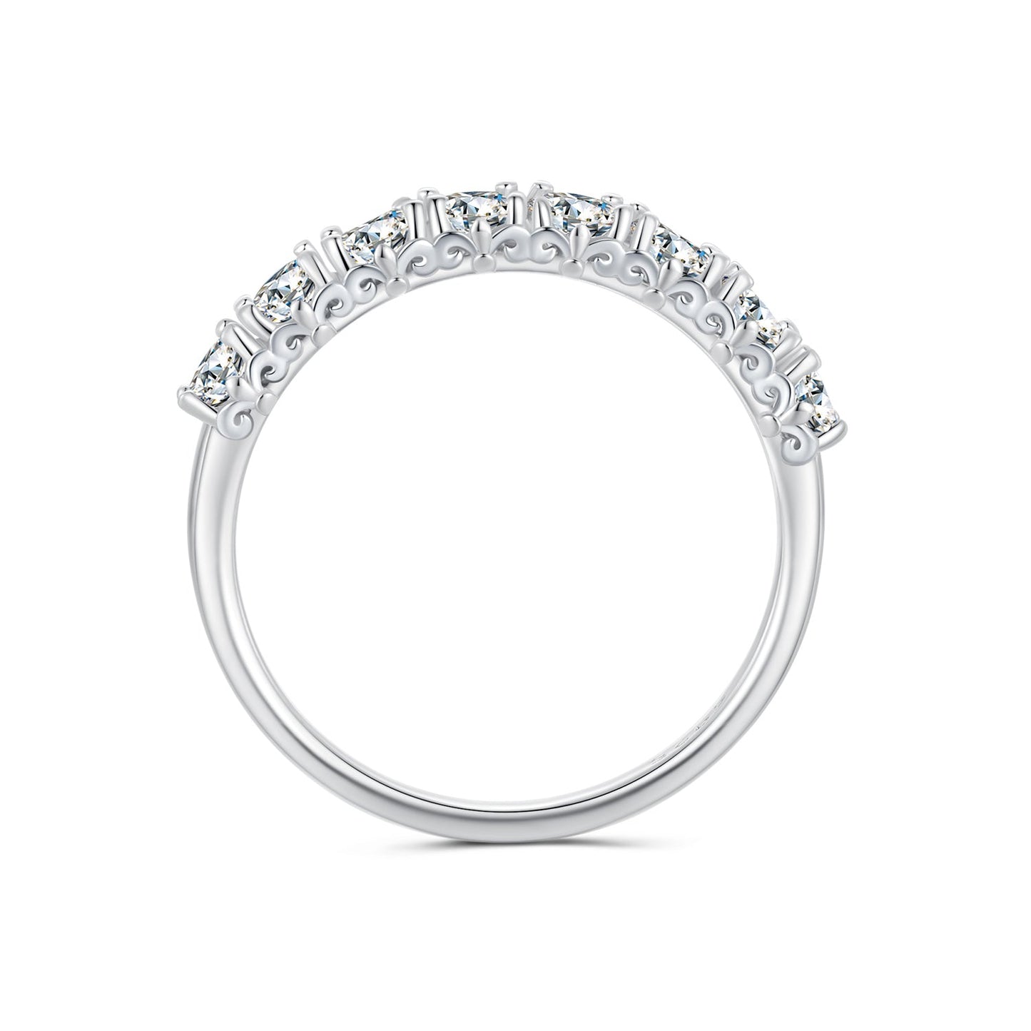 925 Sterling Silver Plated Moissanite Ring Size 5 for Women