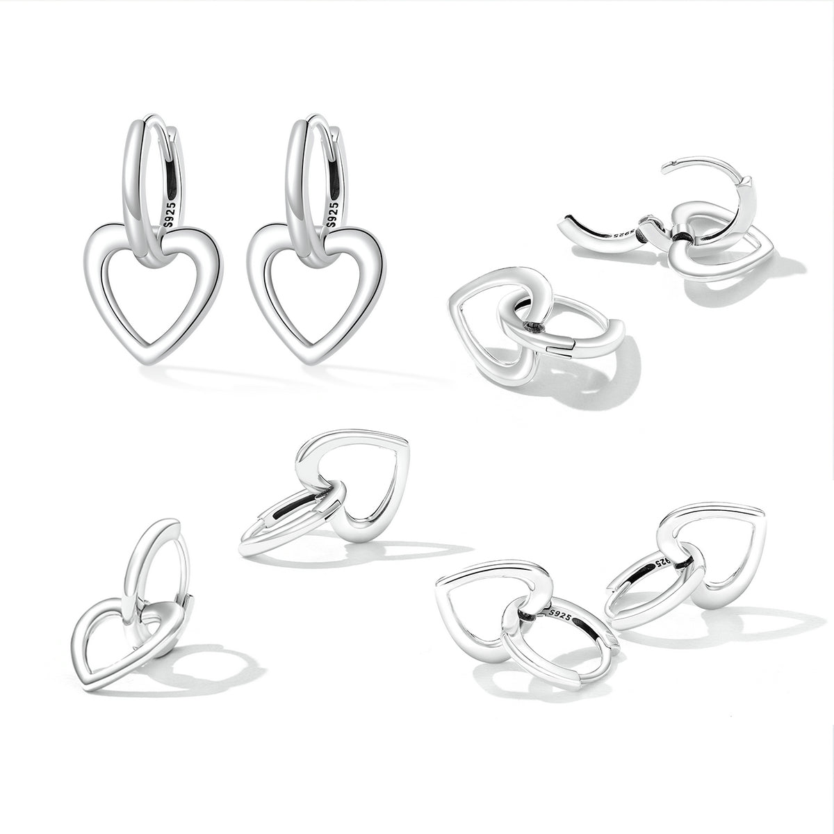 925 Sterling Silver Earrings for Women - Oxidized - 1.9x1.2cm