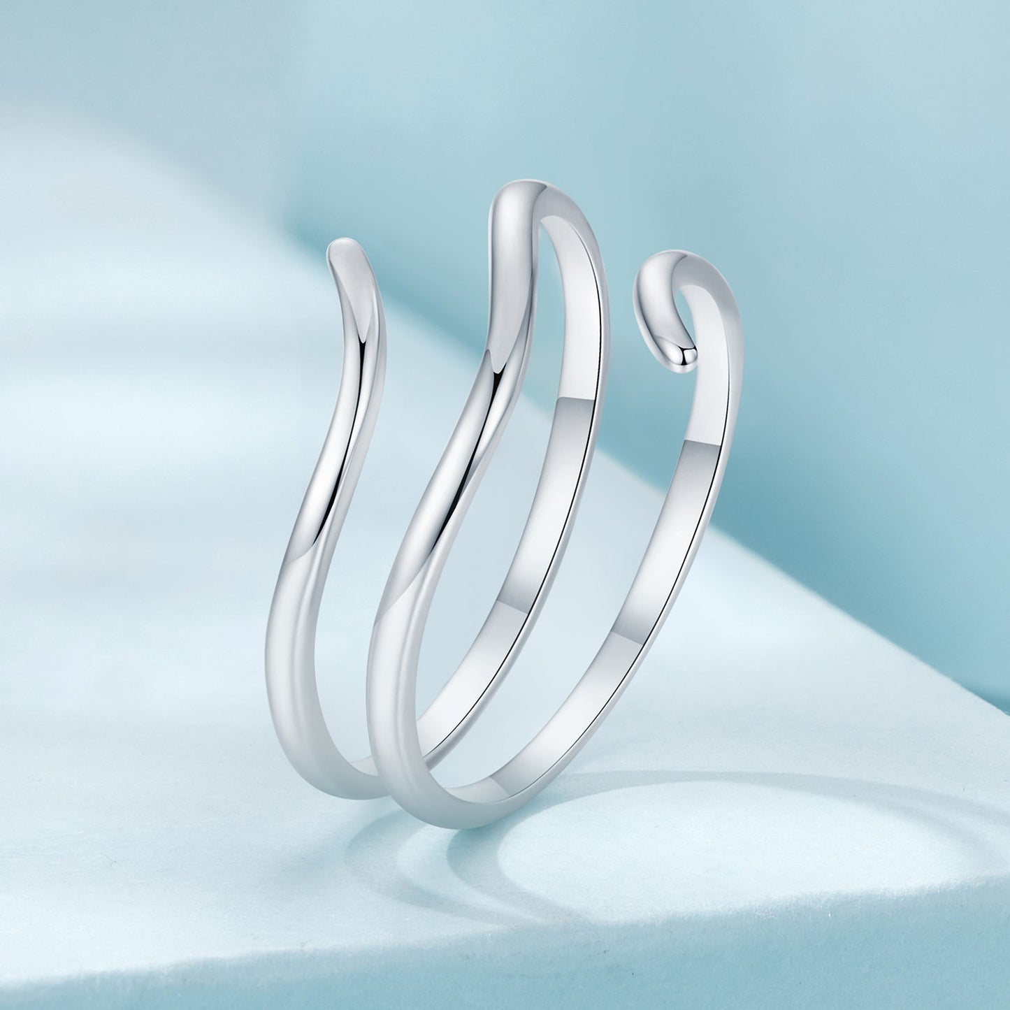 925 Sterling Silver Oxidized Silver Adjustable Ring for Men