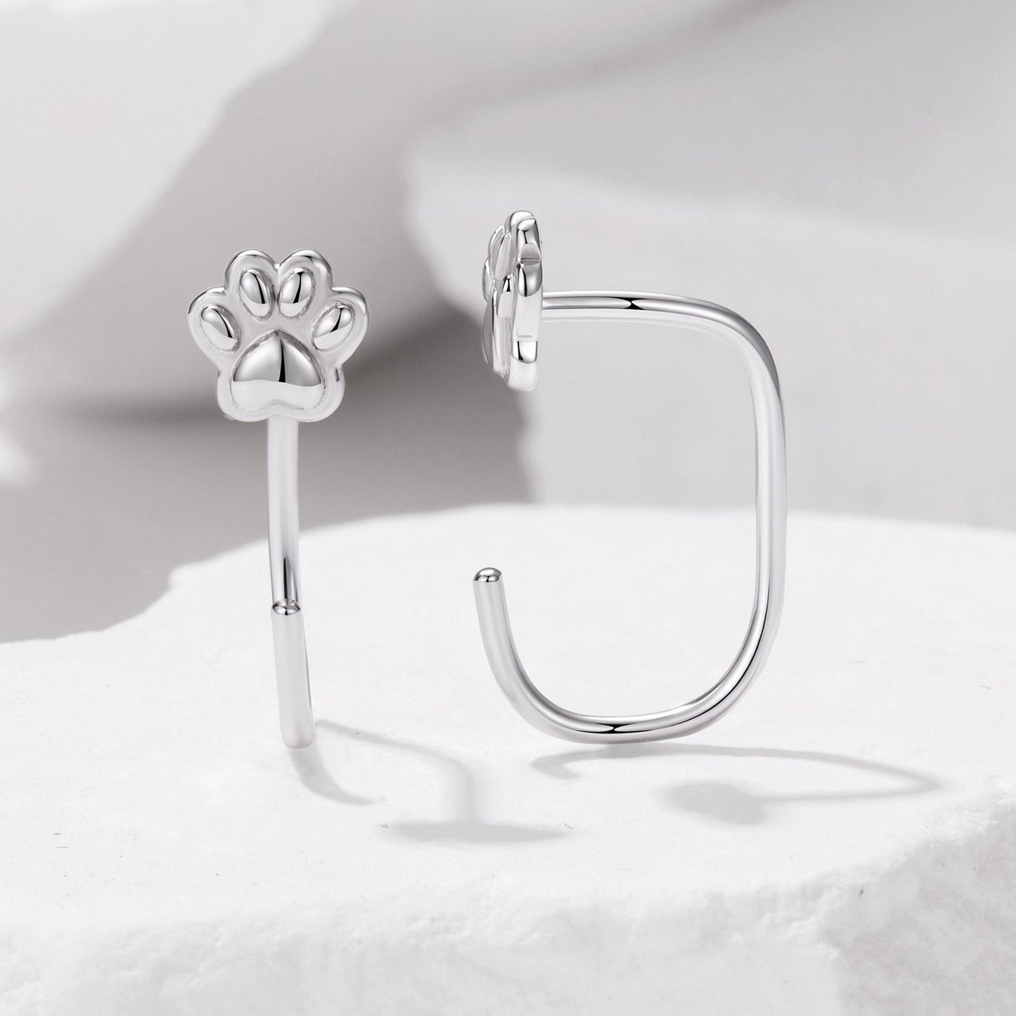 925 Sterling Silver Plated White Gold Earrings for Women