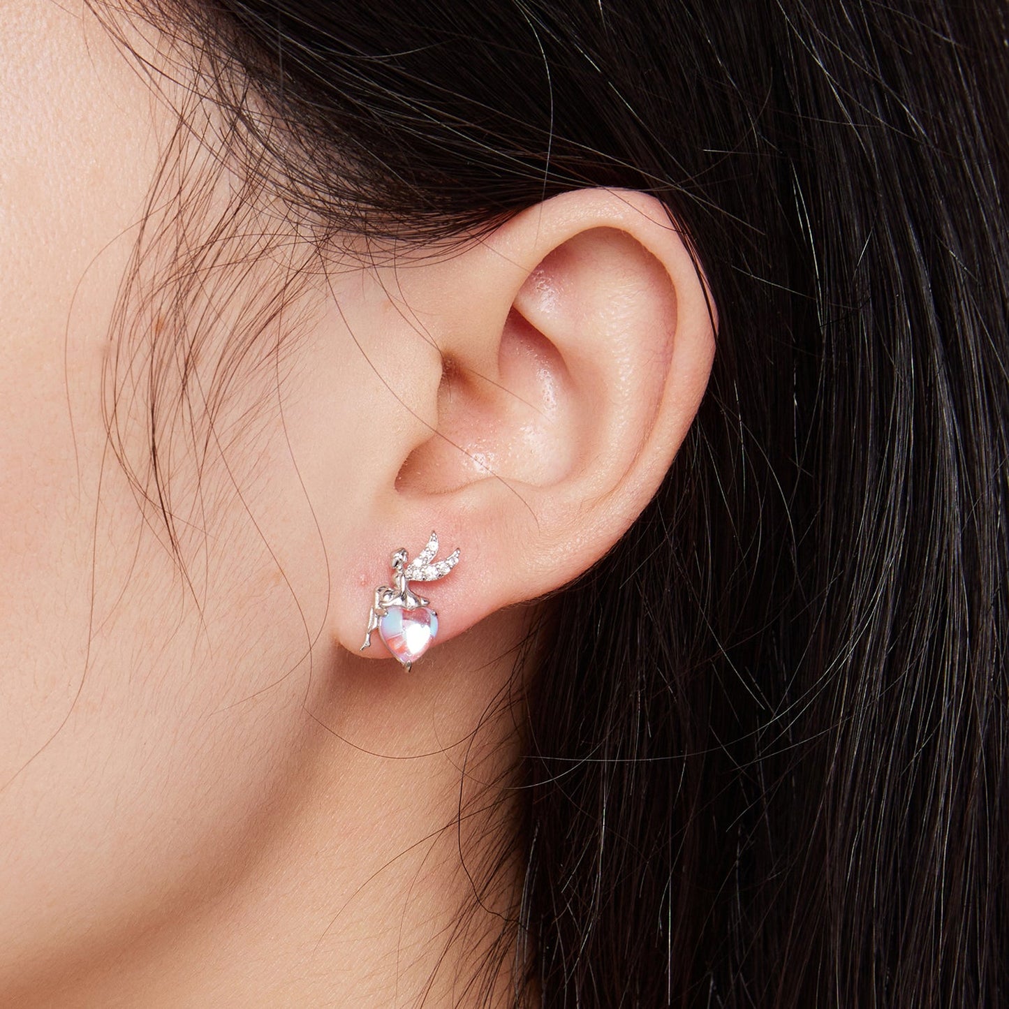 925 Sterling Silver Moonstone CZ Earrings for Women