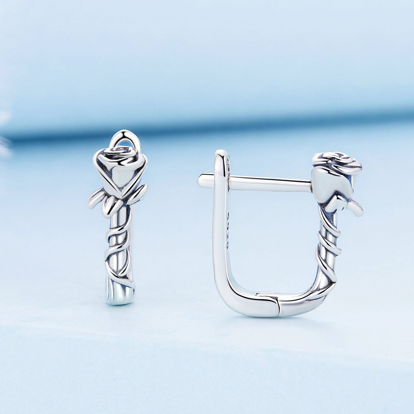 925 Sterling Silver Earrings with Oxidized Finish for Women