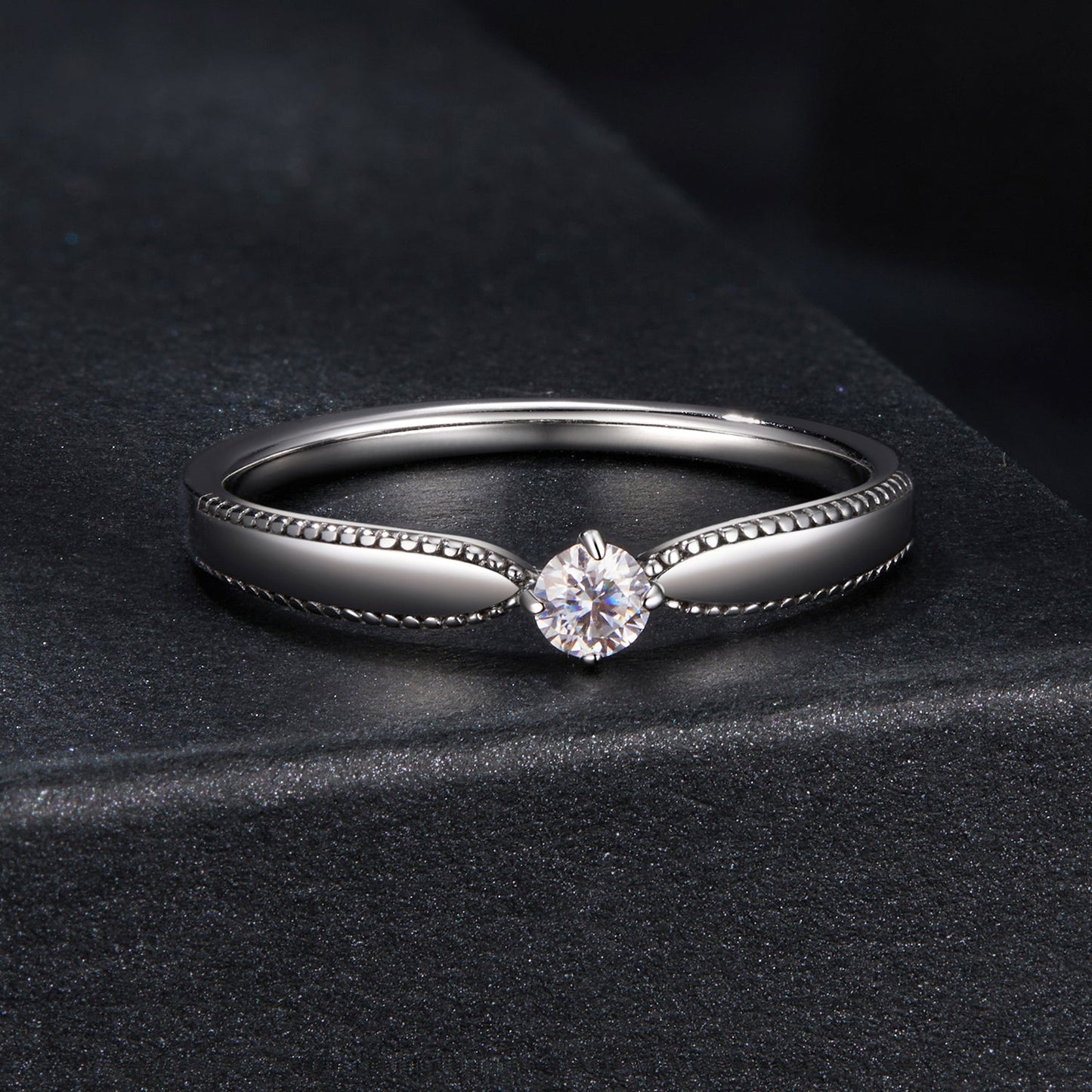 925 Sterling Silver Moissanite Ring Size 6 for Women