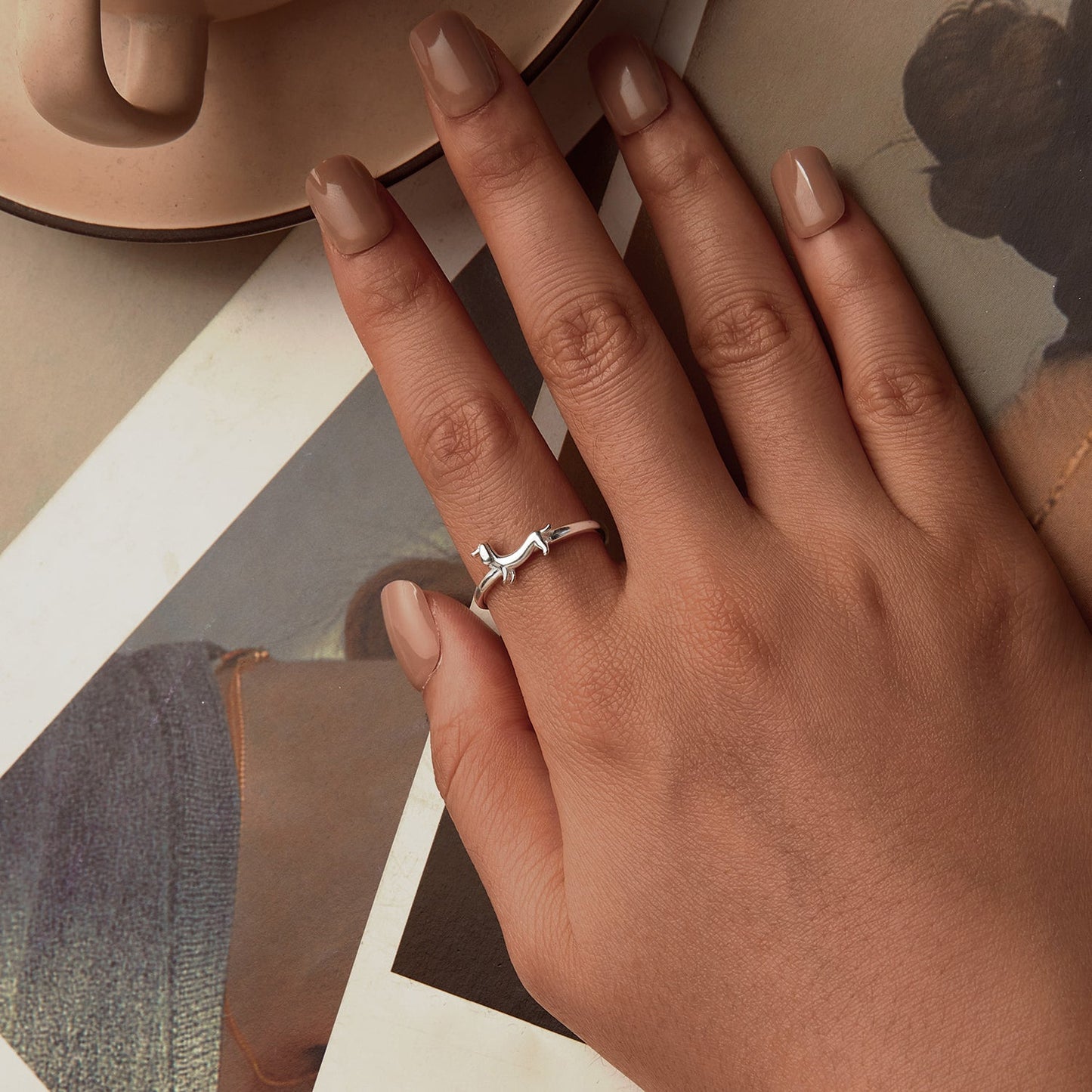 925 Sterling Silver Oxidized Silver 1.6mm Ring for Women