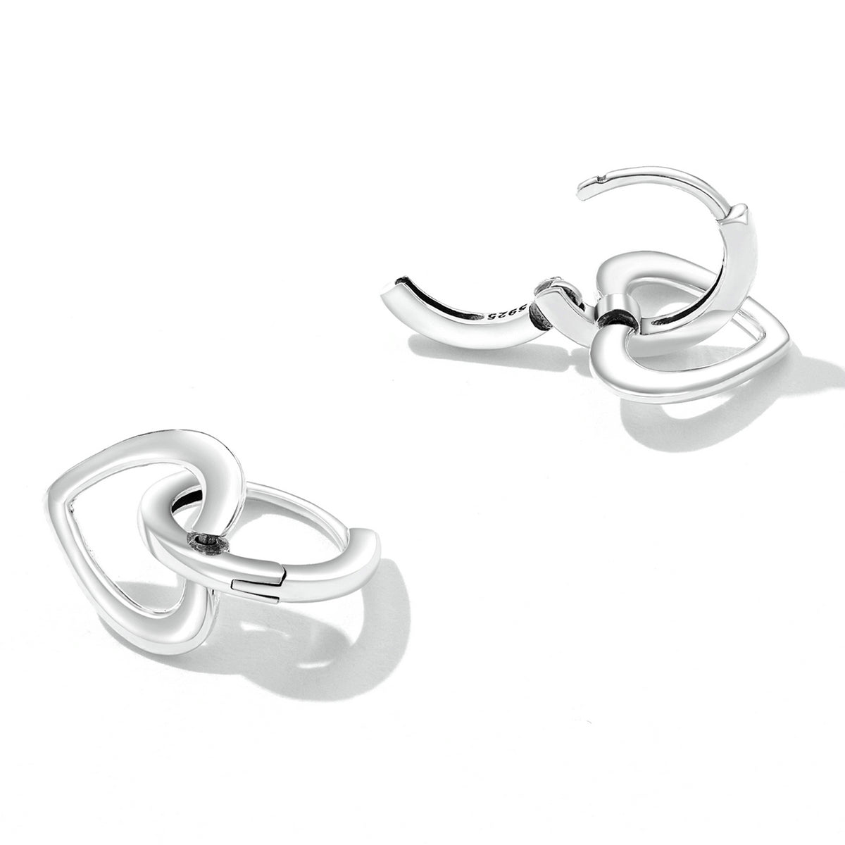 925 Sterling Silver Earrings for Women - Oxidized - 1.9x1.2cm