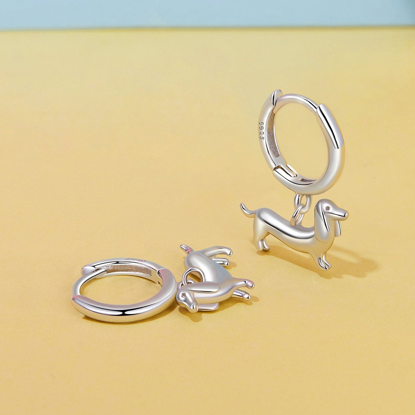 925 Sterling Silver & Plated White Gold Earrings for Women