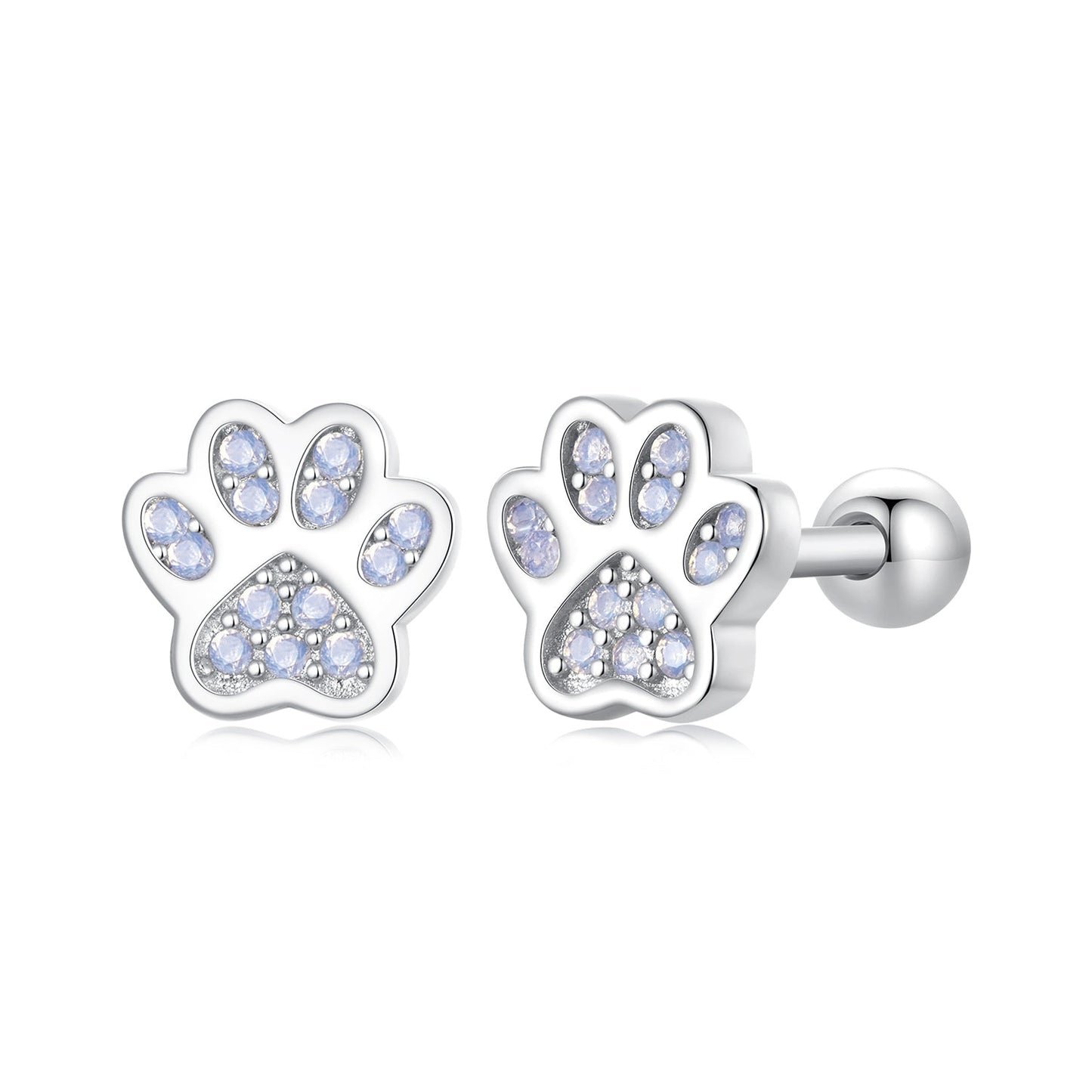 925 Sterling Silver Nano Opal Stone Earrings 6mm