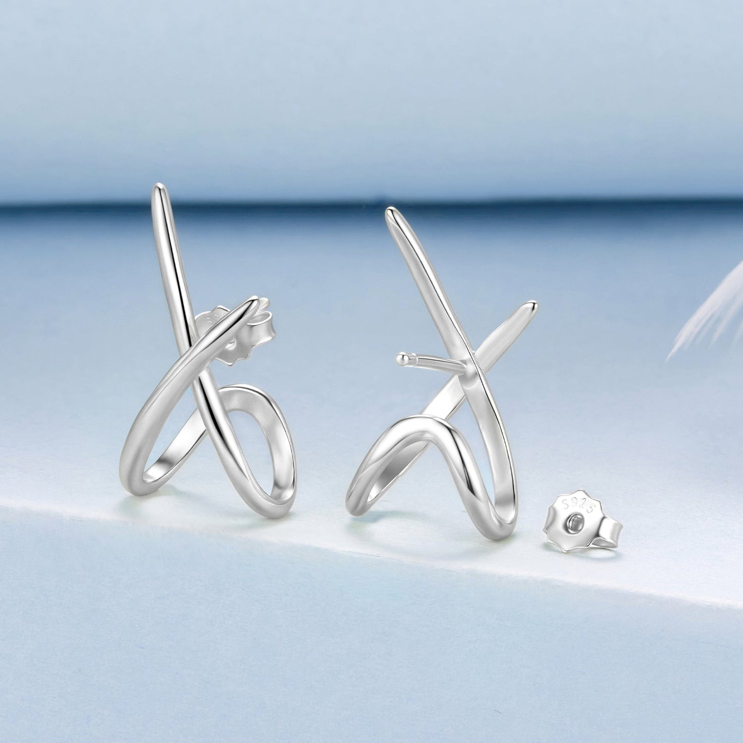925 Sterling Silver Oxidized Silver Earrings