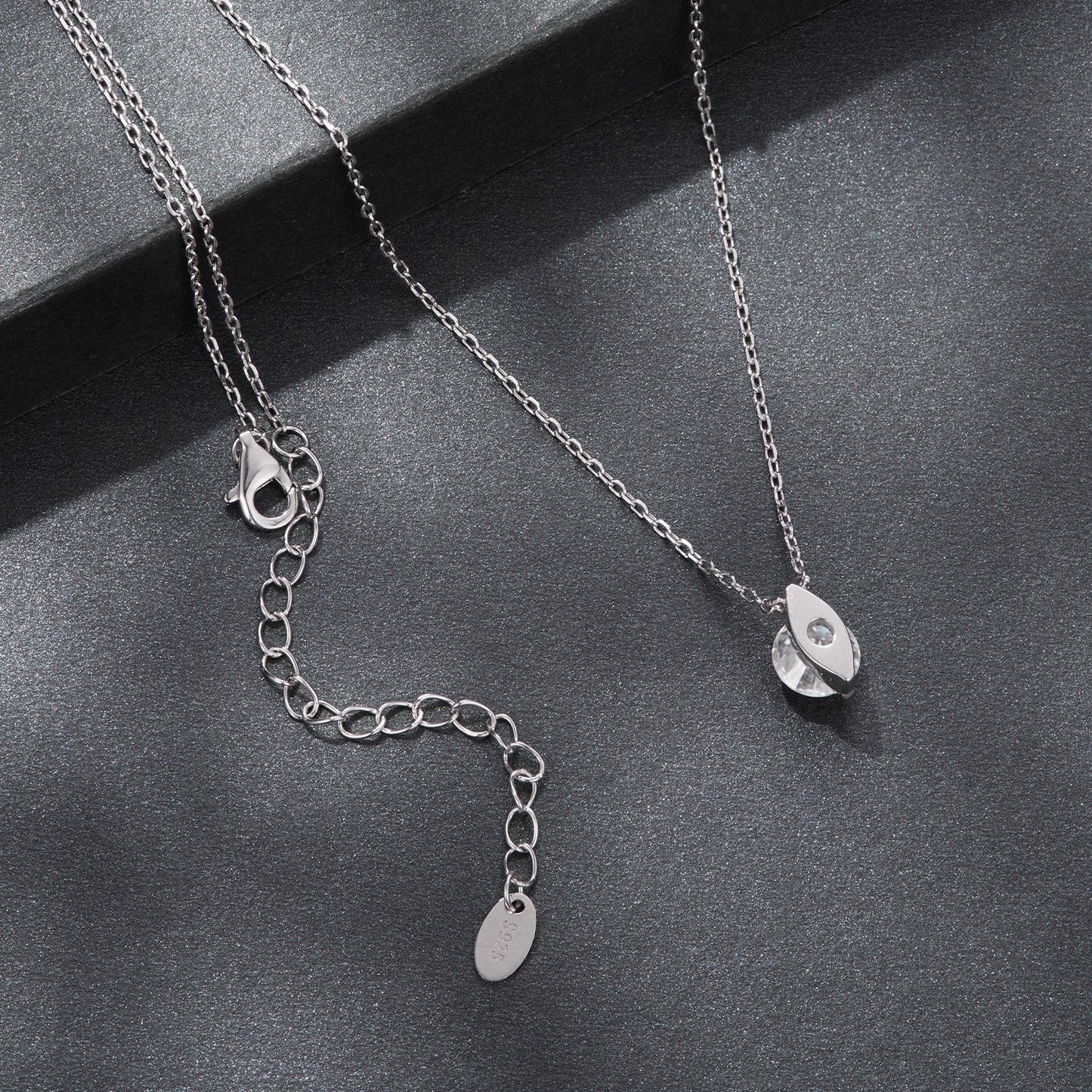 925 Sterling Silver 0.65 Carat Genuine Moissanite Necklace for Women