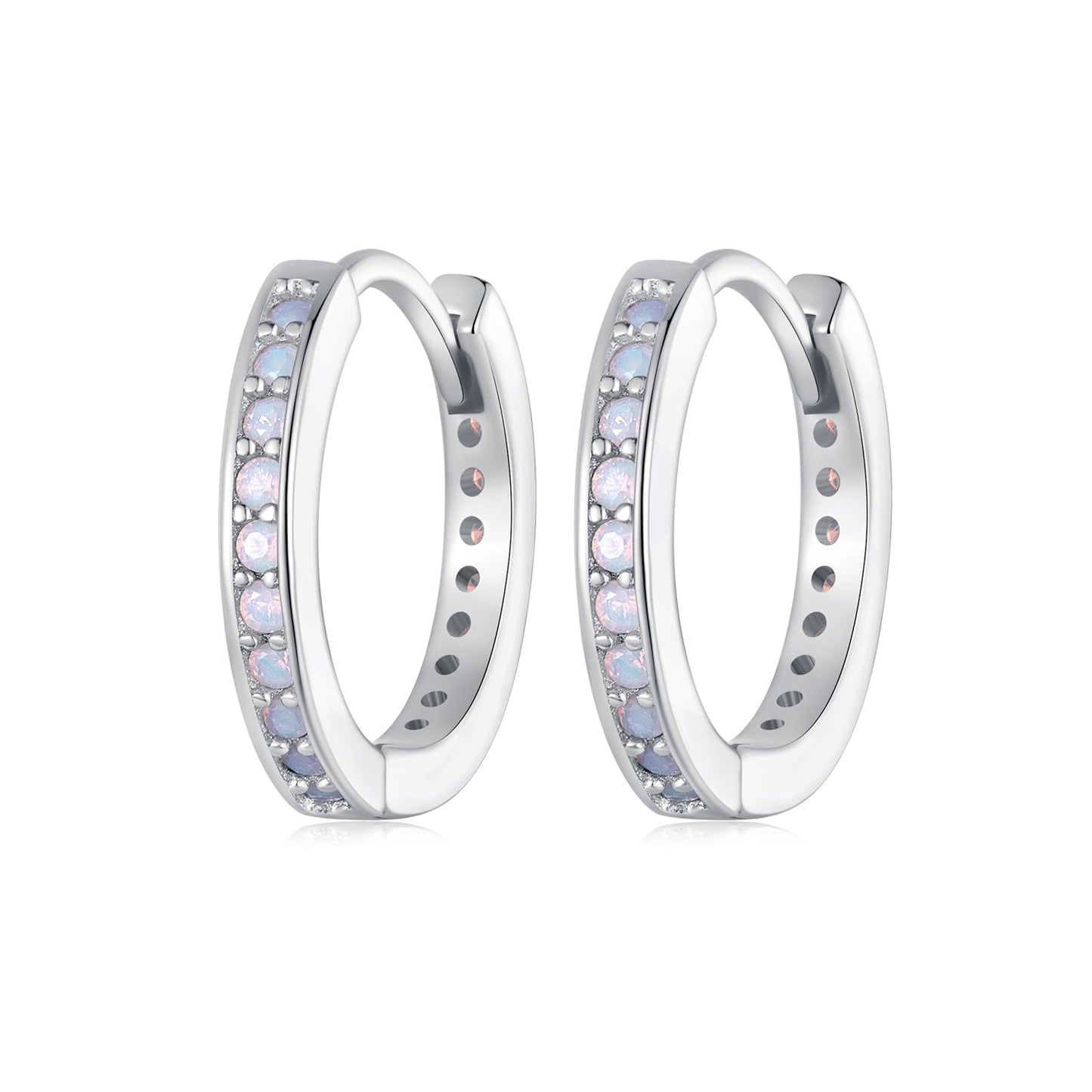 925 Sterling Silver Opal Earrings for Women