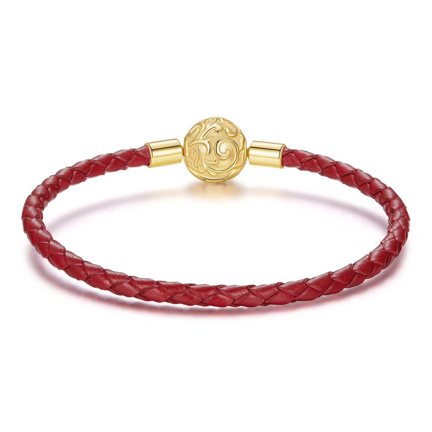 925 Sterling Silver Leather Rope Bracelet 17cm - Oxidized Silver for Women