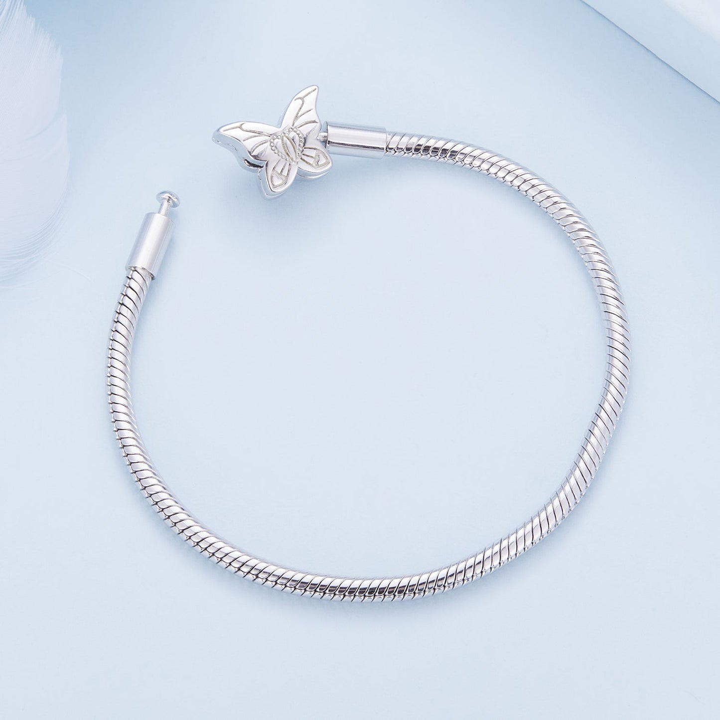 925 Sterling Silver Moonstone Bracelet 17.0 cm Pavé Setting for Women