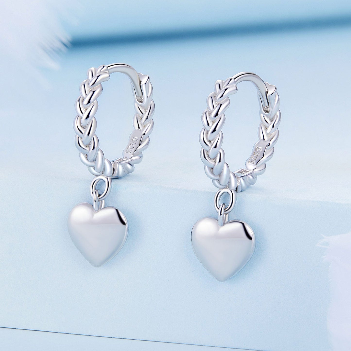 S925 Sterling Silver Earrings for Women with Platinum Plating