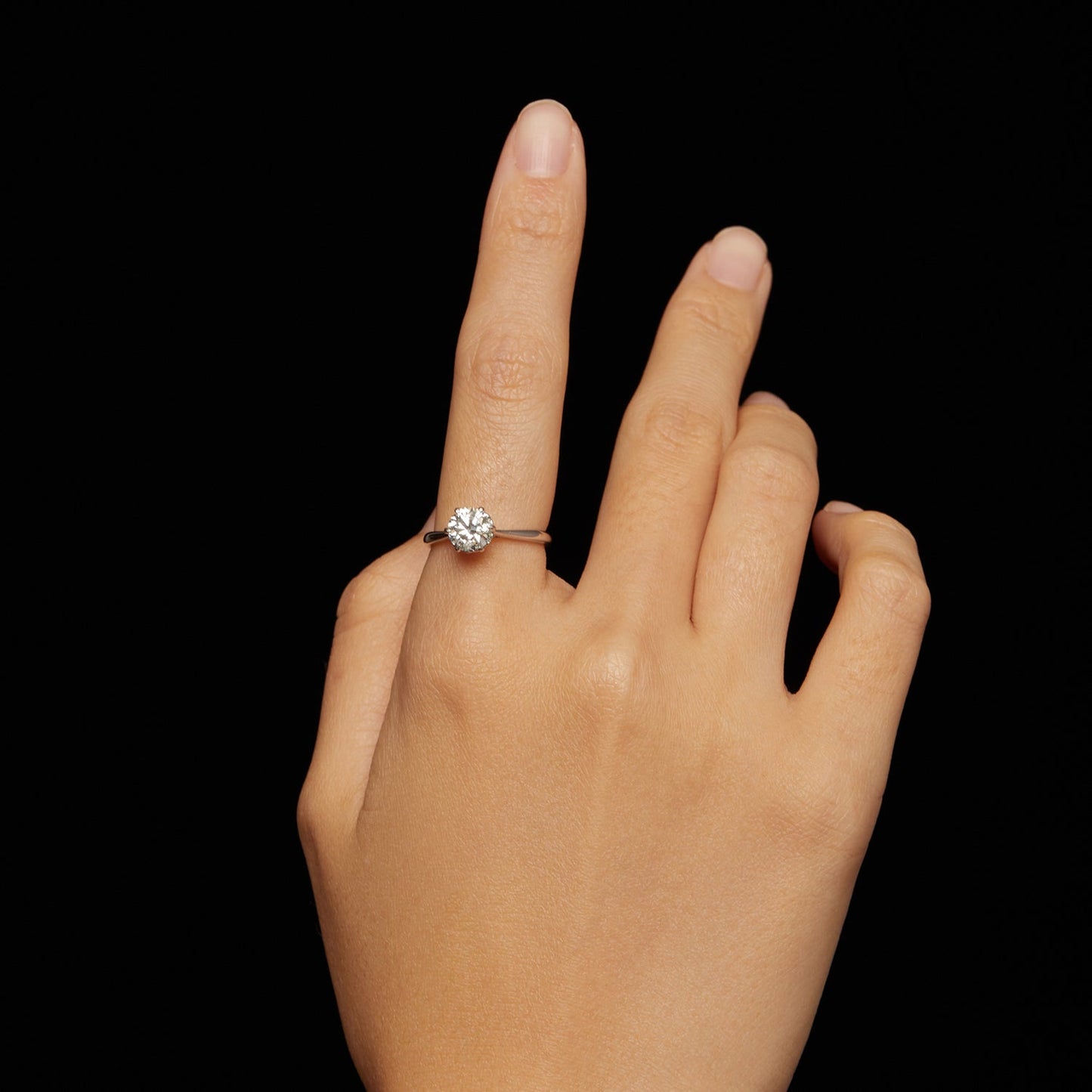 925 Sterling Silver Moissanite 1 Carat Ring Size 6 for Women