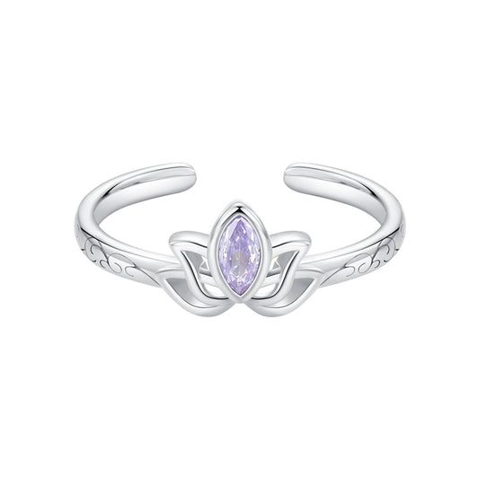925 Sterling Silver 1.9mm Pavé Setting White Gold Plated Ring