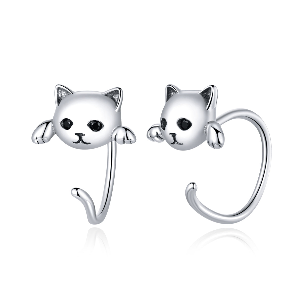 925 Sterling Silver Earrings with Pavé Setting and CZ Stones