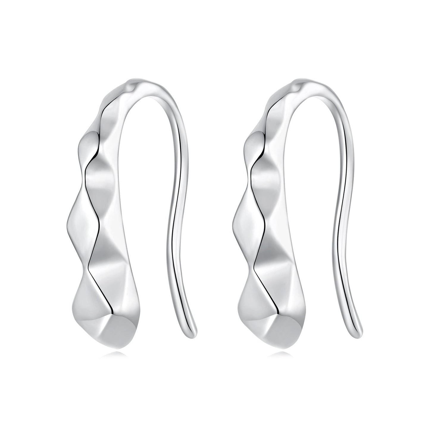 925 Sterling Silver White Gold Plated Earrings