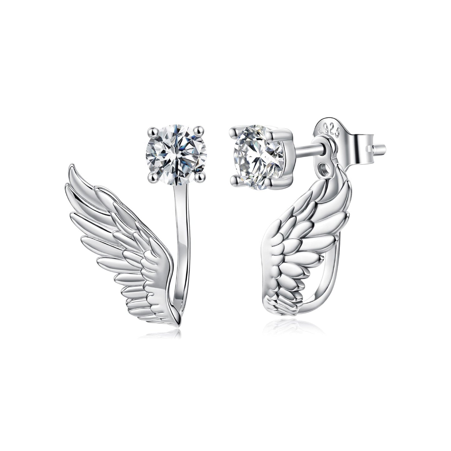 925 Sterling Silver Moissanite 0.50 Carat Earrings for Women