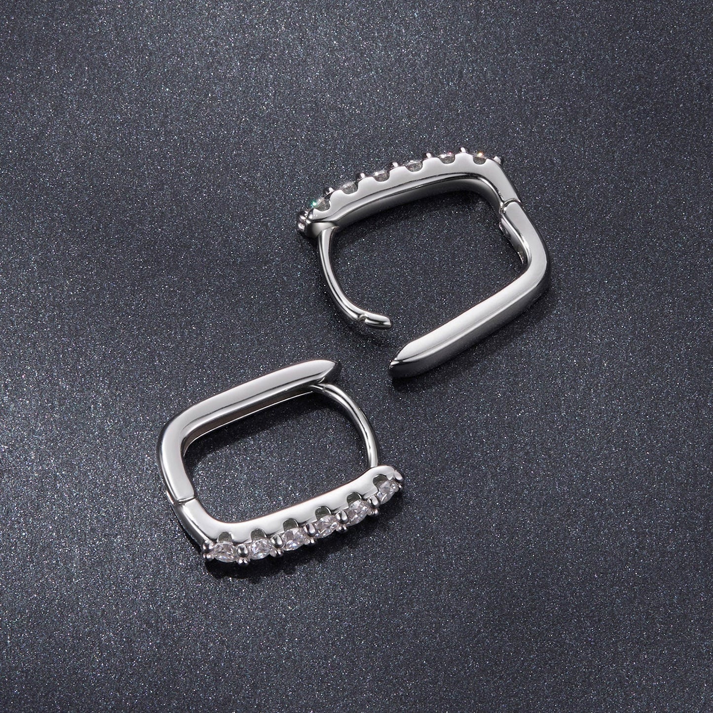 925 Sterling Silver Moissanite Earrings 1.4cm for Women