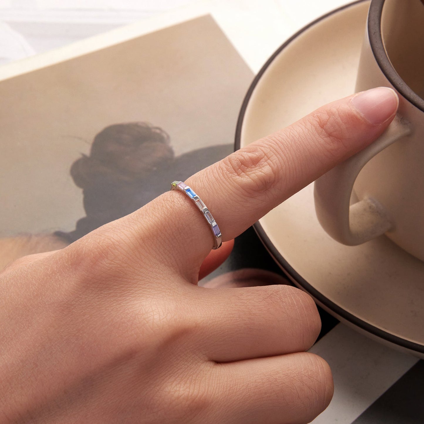 925 Sterling Silver CZ Pavé Setting Ring Size 6 for Women
