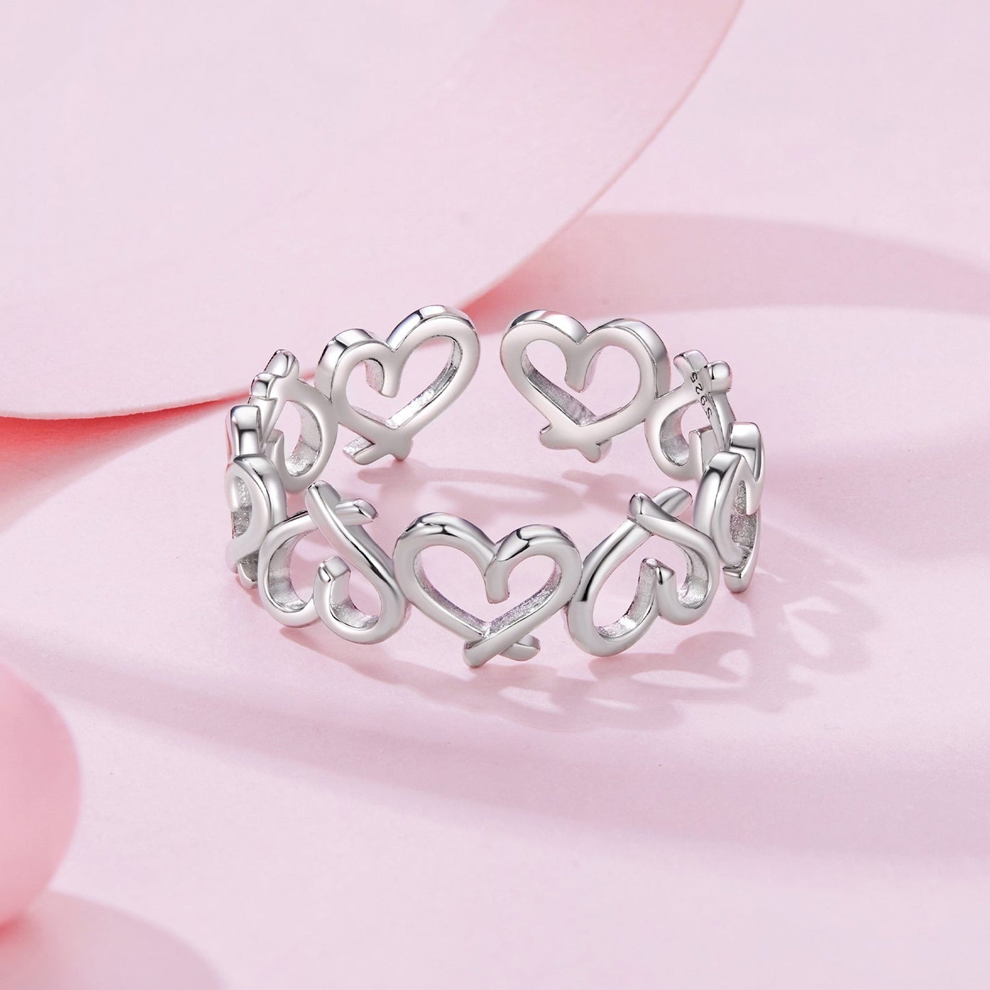 925 Sterling Silver and White Gold Plated Ring for Women