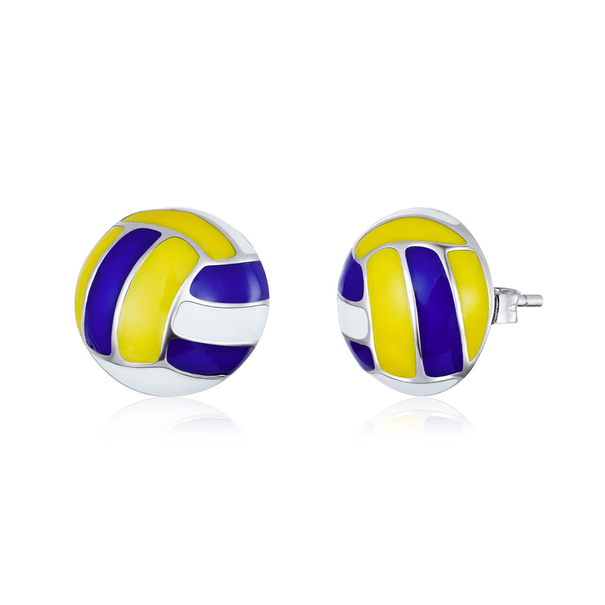 925 Sterling Silver Oxidized Enamel Earrings for Women