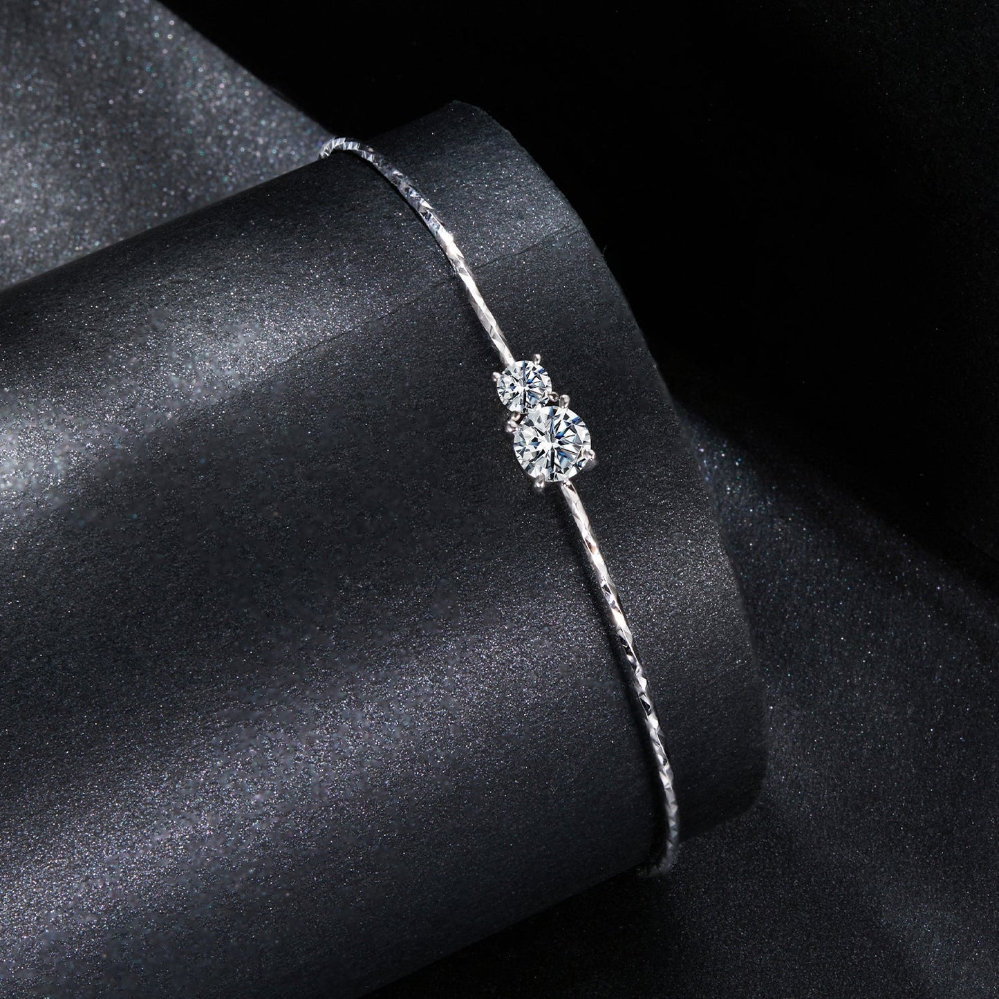 925 Sterling Silver 0.2 Carat Genuine Moissanite Bracelet for Women