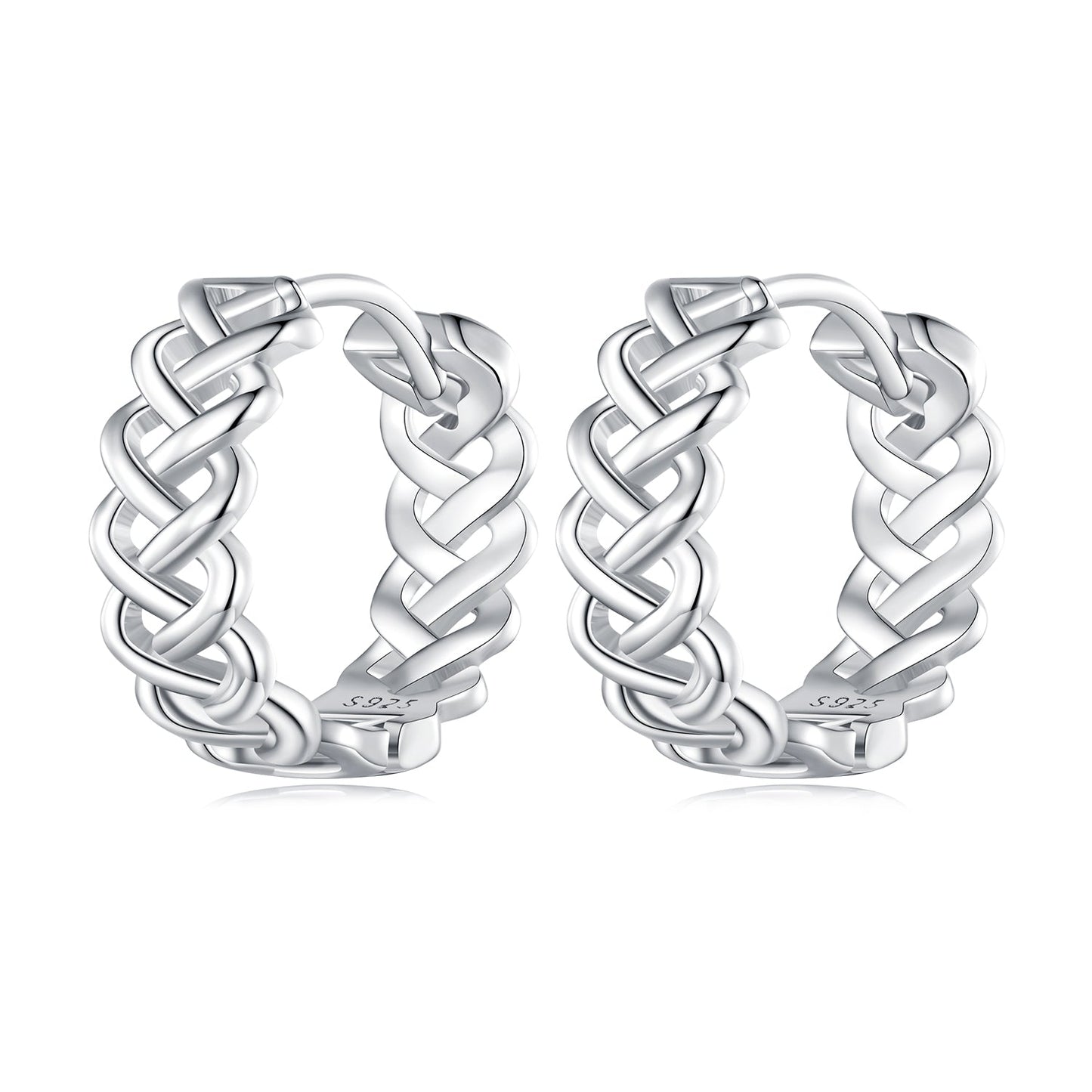925 Sterling Silver Earrings with Platinum Plating for Women