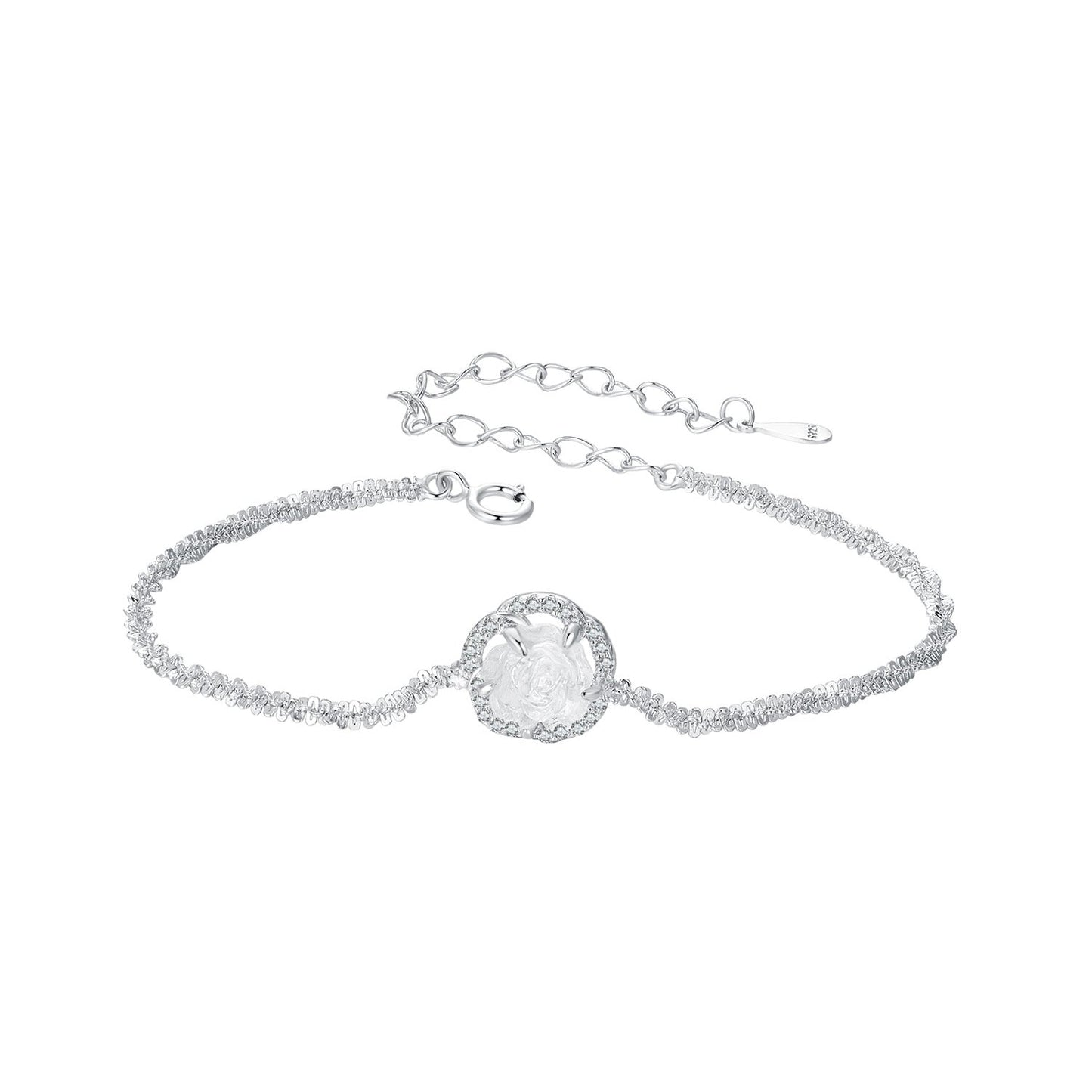 925 Sterling Silver Bracelet 150mm with CZ and Resin