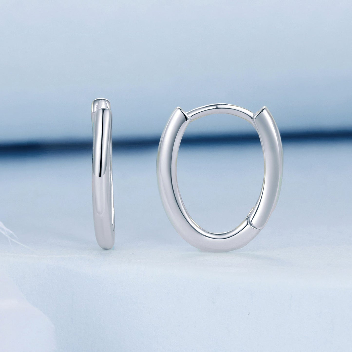 925 Sterling Silver Earrings - 14x2mm with Oxidized Finish for Women