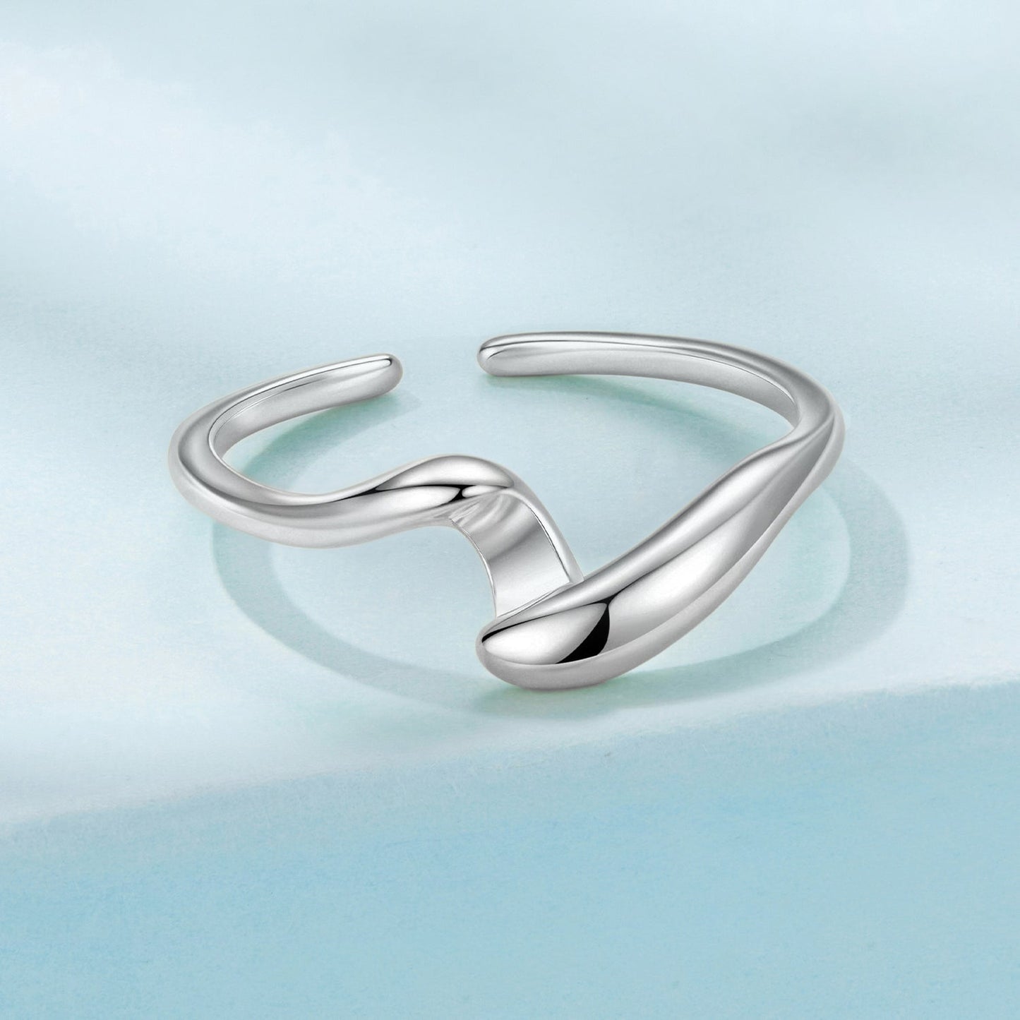925 Sterling Silver White Gold Plated Ring for Women