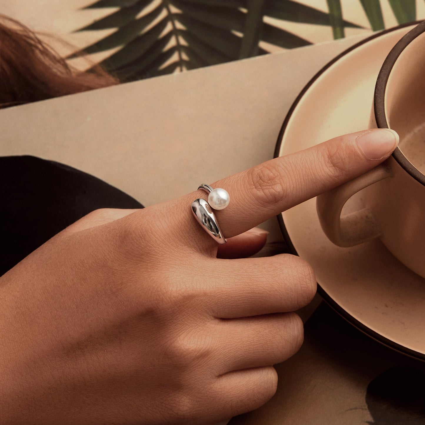 925 Sterling Silver Quality Shell Pearl Ring for Women
