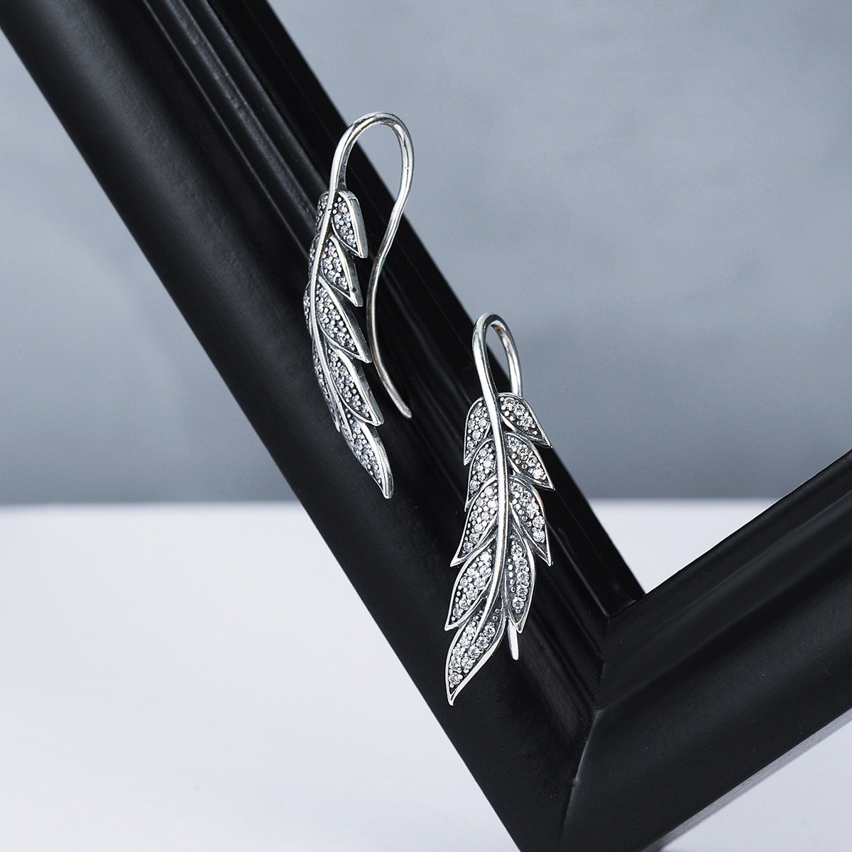 925 Sterling Silver Earrings with Pavé Setting CZ