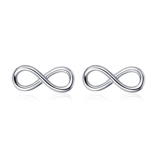 925 Sterling Silver Earrings for Women - 0.6*1.3 cm, Plated Platinum