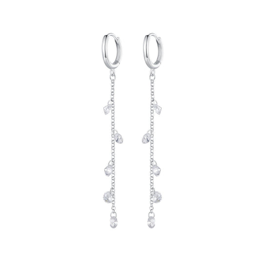 S925 Sterling Silver Pavé Setting CZ Earrings for Women