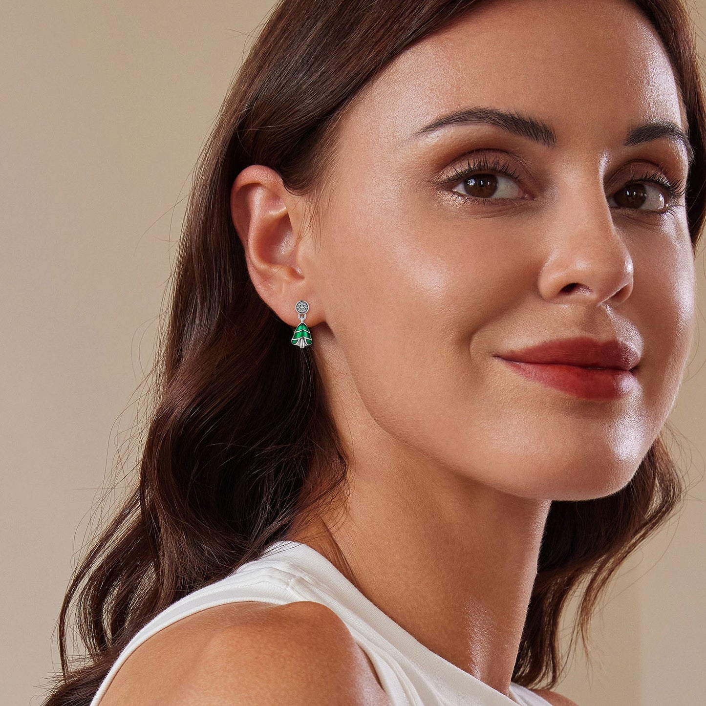 925 Sterling Silver Earrings with Enamel and Pavé Set CZ in Oxidized Silver