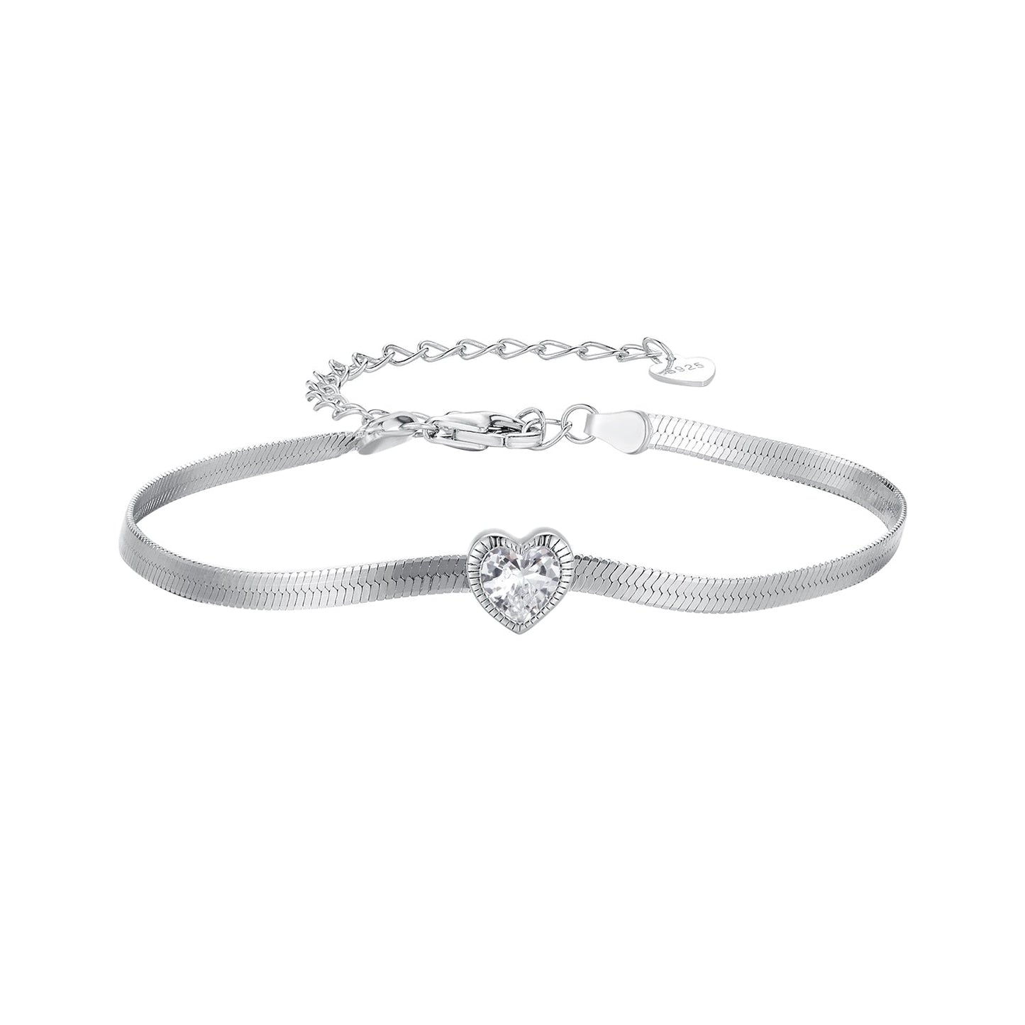 925 Sterling Silver Pavé CZ Bracelet for Women