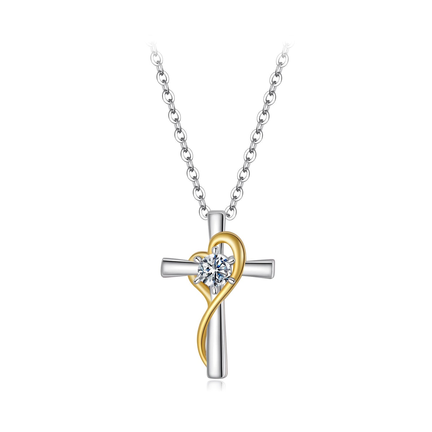 925 Sterling Silver 0.20 Carat Moissanite Necklace for Women