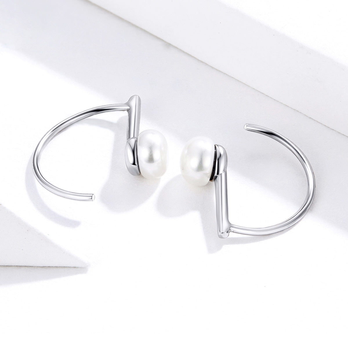 925 Sterling Silver Earrings in Rose Gold with Beads for Women