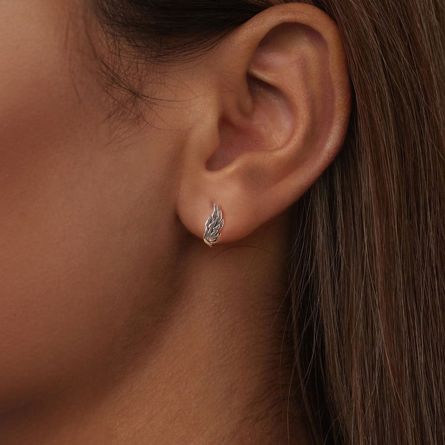 925 Sterling Silver Earrings with Oxidized Finish, 1.3x0.5cm for Women