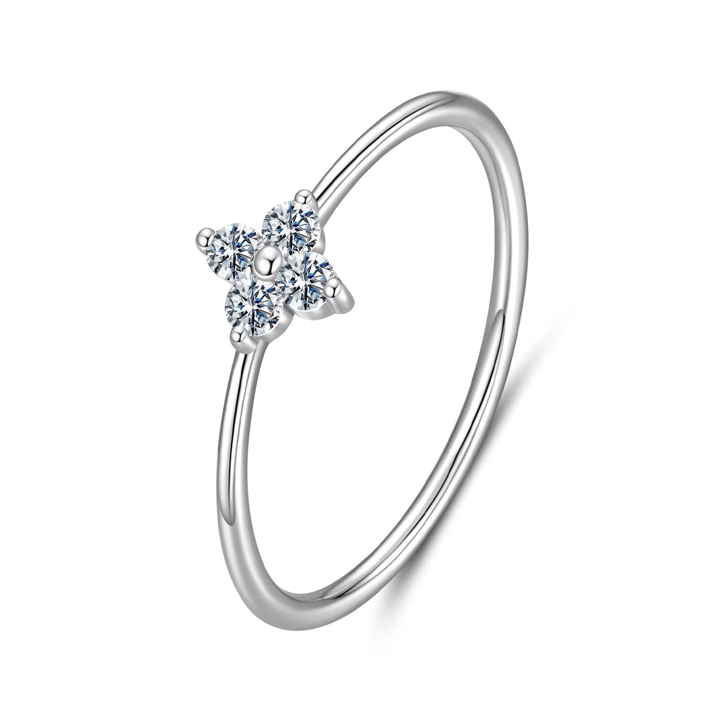 925 Sterling Silver Moissanite Size 6 Ring for Women