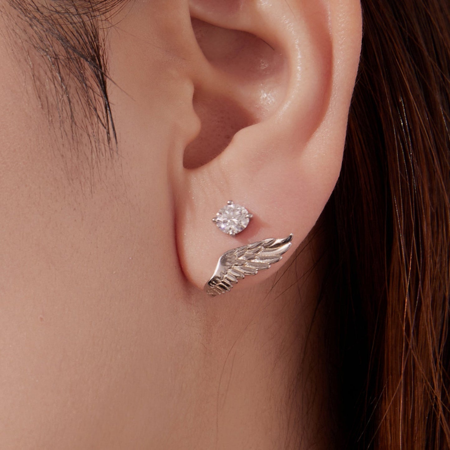 925 Sterling Silver Moissanite 0.50 Carat Earrings for Women
