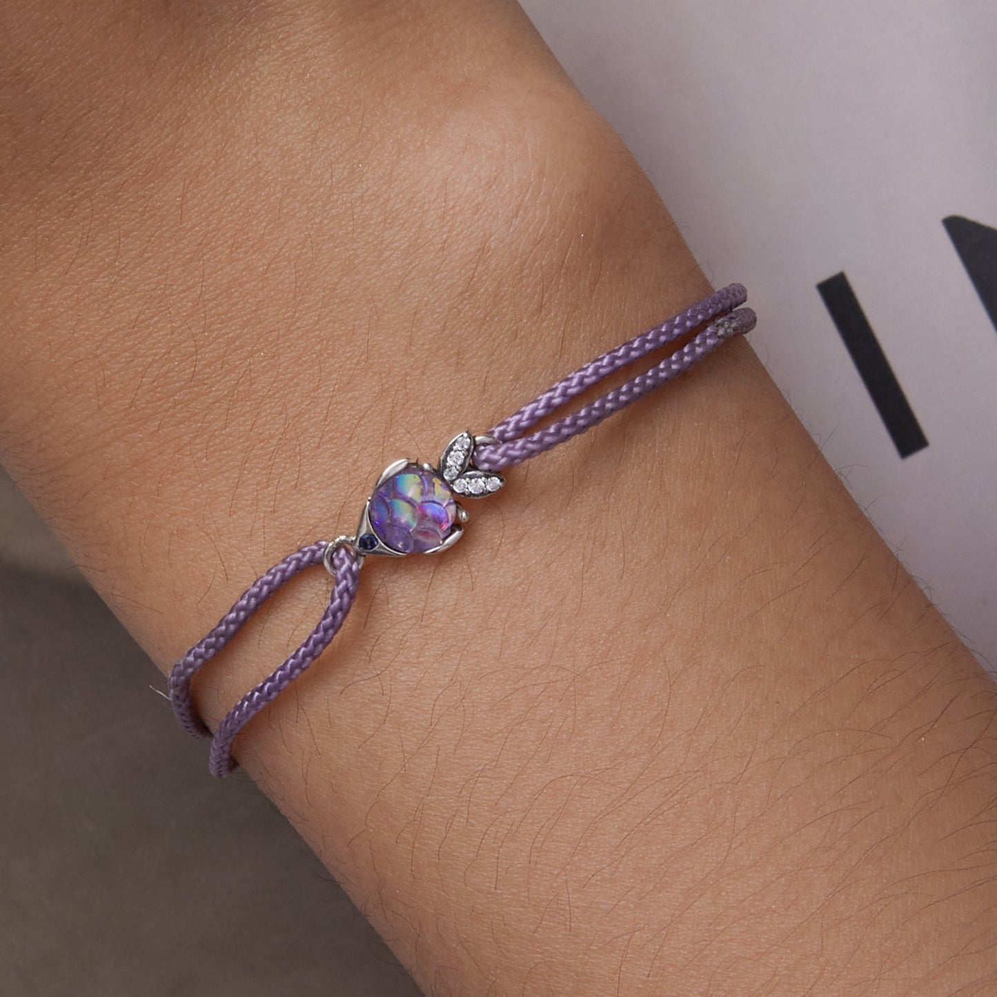 925 Sterling Silver Adjustable 24cm CZ Resin Bracelet for Women