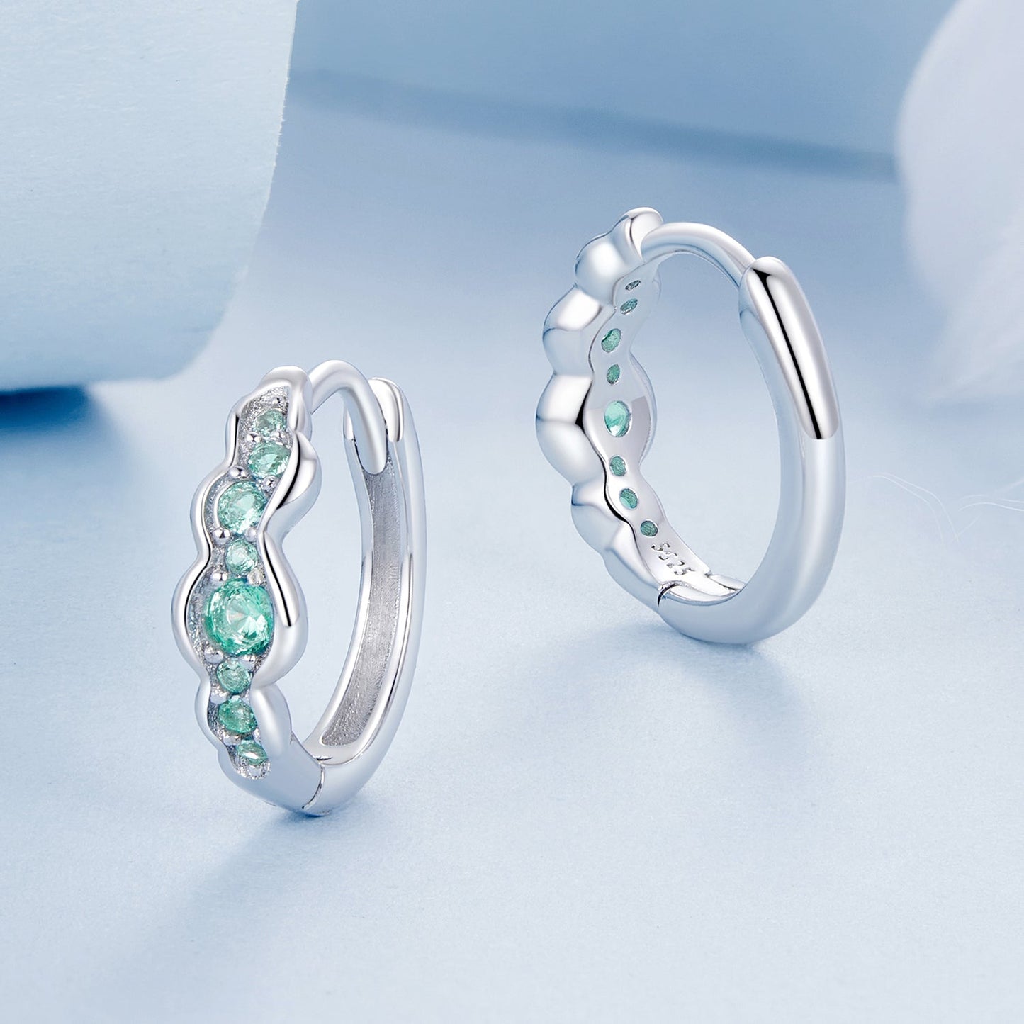 925 Sterling Silver Pave Setting CZ Earrings for Women