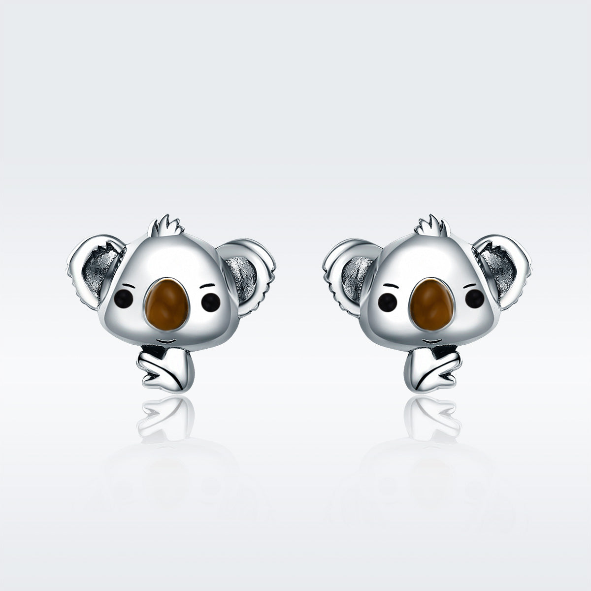 925 Sterling Silver Earrings 1.1*1.2cm for Women