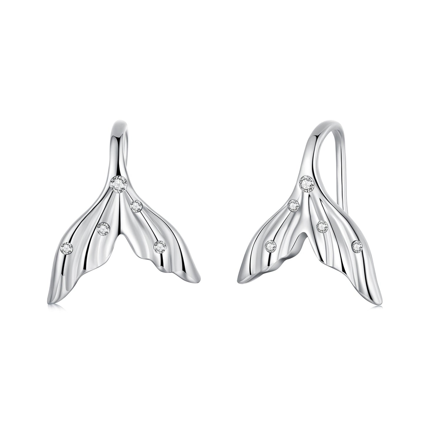 925 Sterling Silver Earrings with Pavé Setting in Oxidized Finish