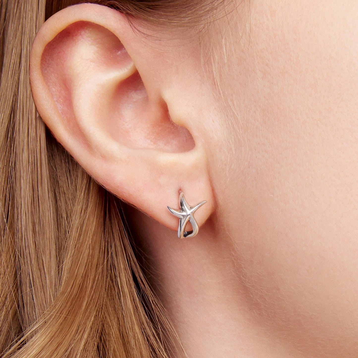 925 Sterling Silver Oxidized Silver Earrings 1.2*1.5cm for Women